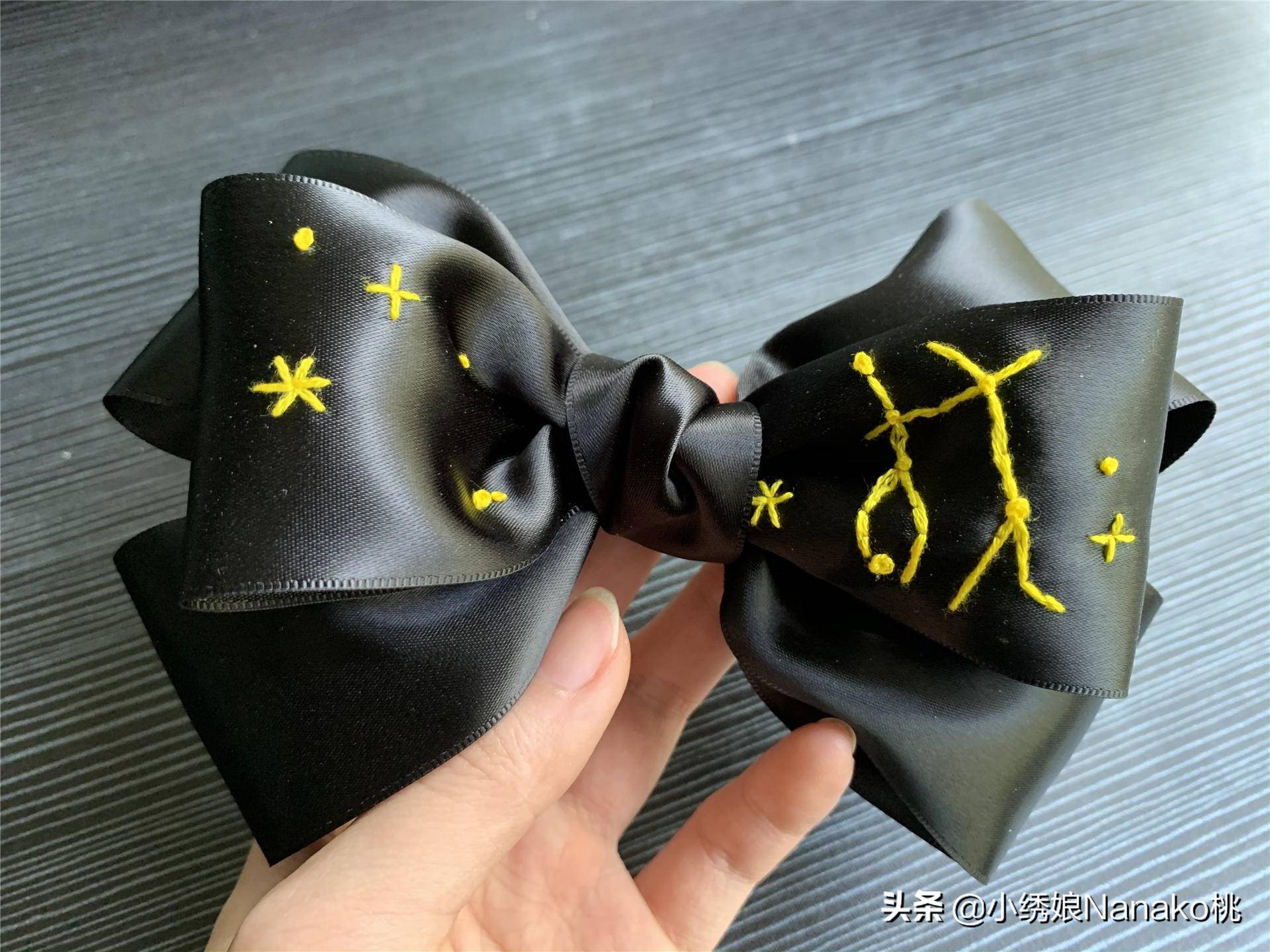 刺绣双鱼座星空教程简单,十二星座的手工发饰简单