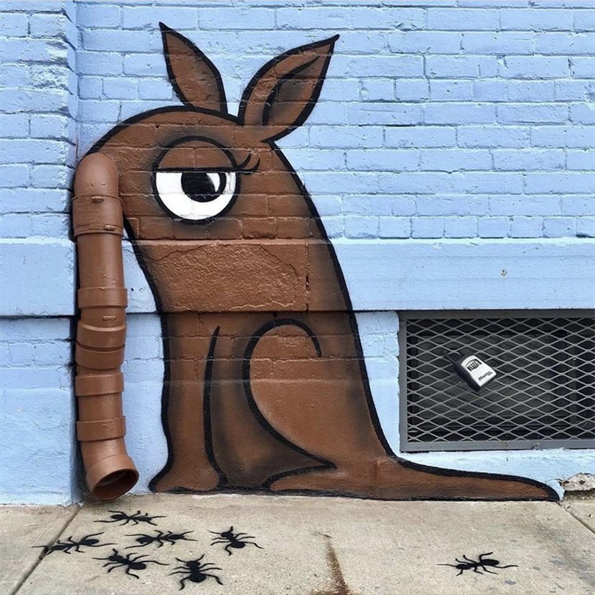 创意水管墙绘,水管彩绘简单又漂亮