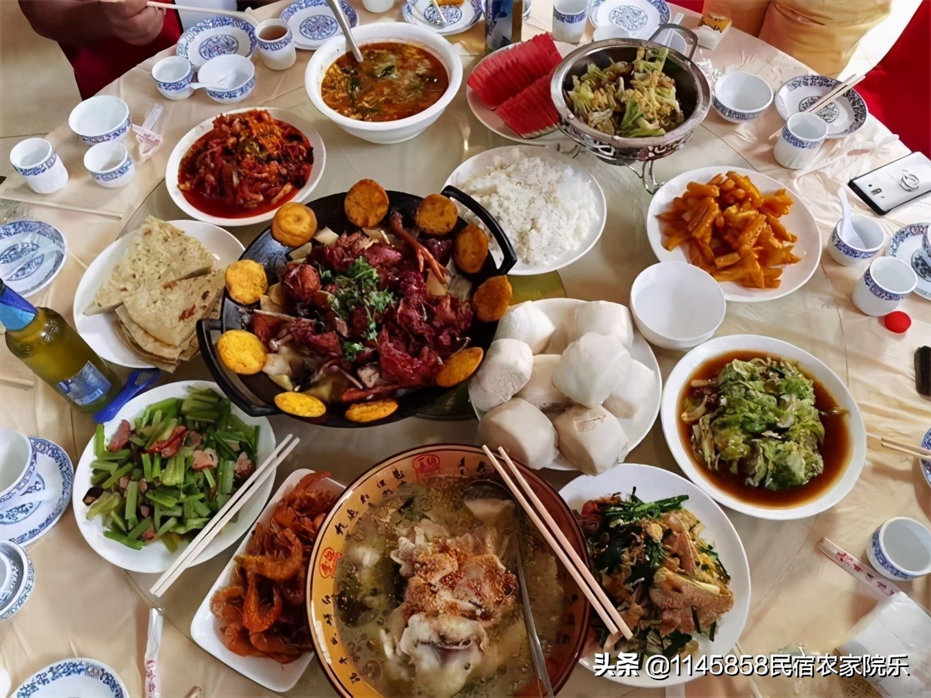 蓟县盘山青岚山庄农家院,享用蓟县农家院的风景