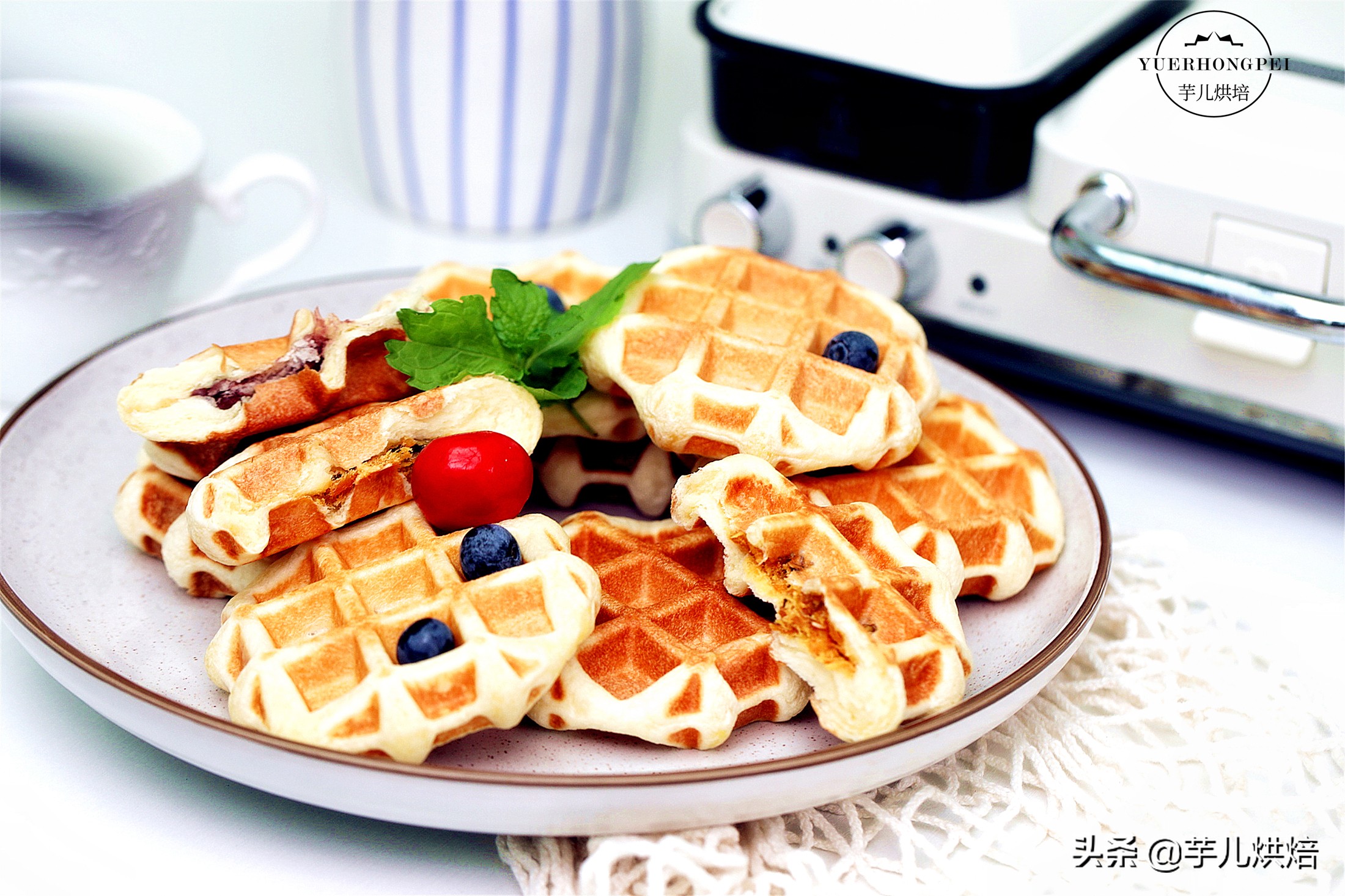 不用烤箱做华夫饼,不用模具机器自制华夫饼