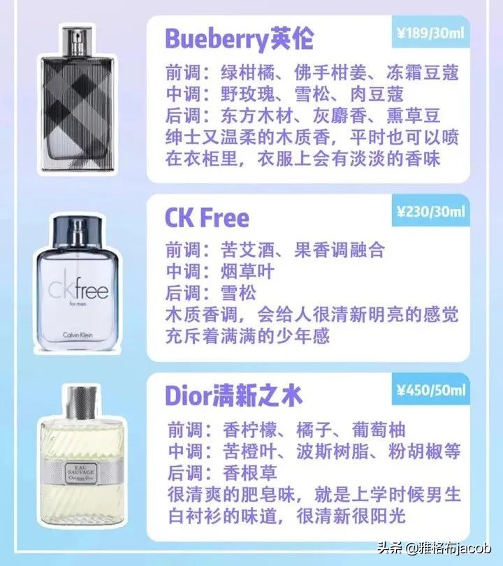 jomalone香水推荐男生,爱马仕尼罗河花园香水适合男生吗