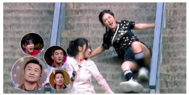 谢娜天门山摔倒,谢娜张家界摔倒图片