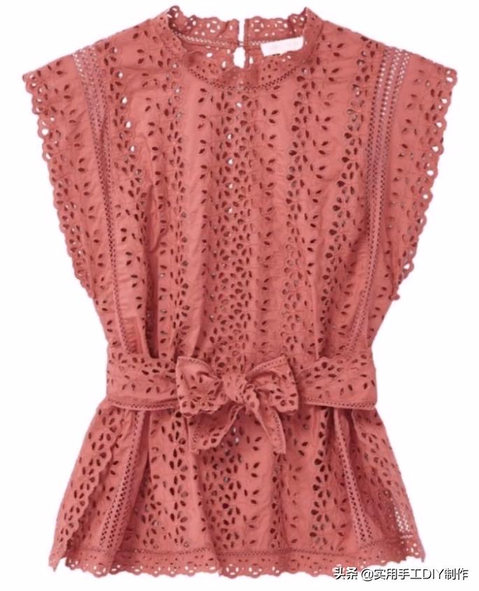 时尚原创设计蕾丝上衣,设计师款棉麻蕾丝上衣夏