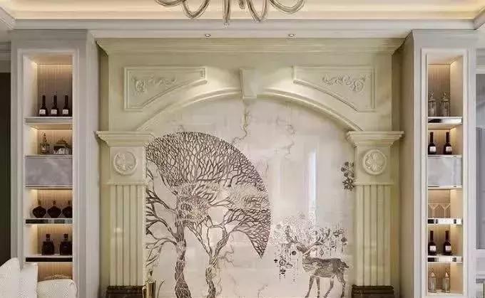 佛山石材欧式艺术背景墙,欧式客厅背景墙石材雕花装修