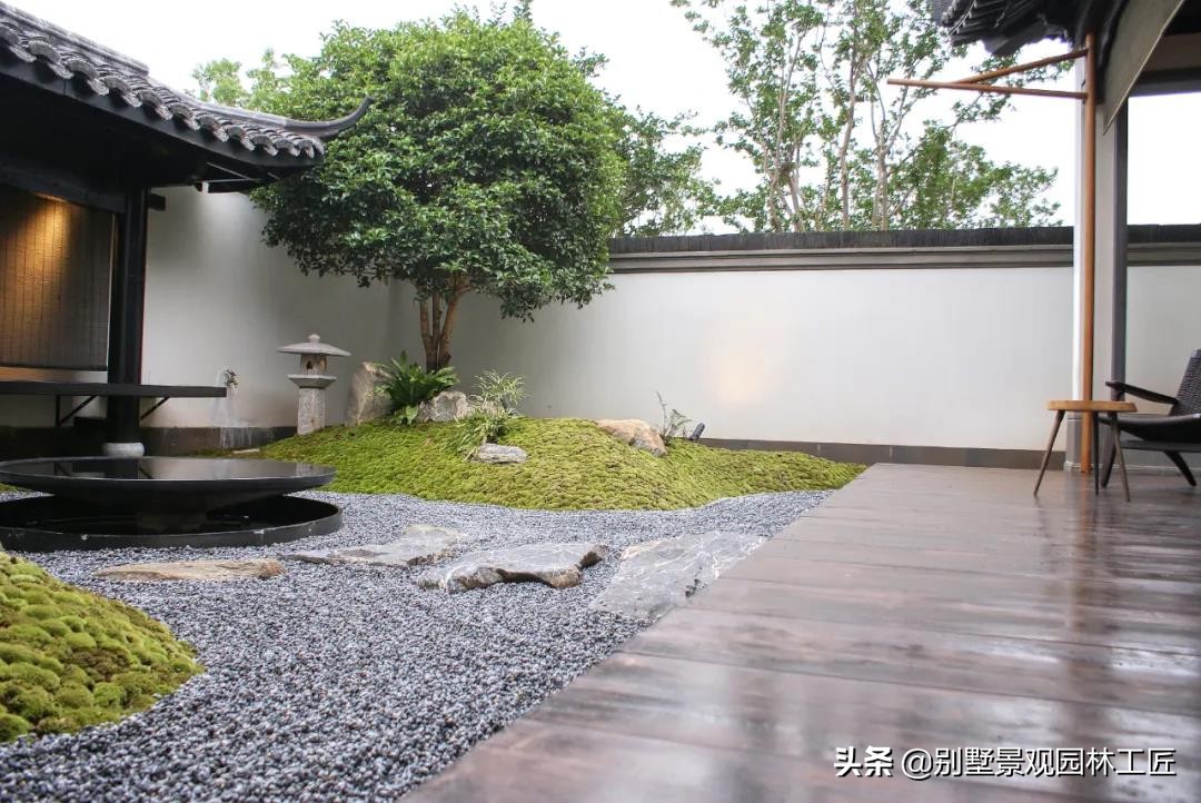 松江区禅意日式庭院设计,日式禅意园林小景观