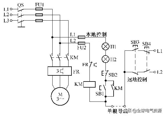 电动机综合保护器电路图及接线图,两台电动机顺序启动逆序停止电路图