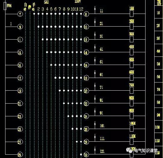 格磊万能转换开关怎么接线,一备一用万能转换开关接线图片