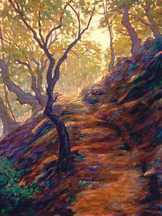 光感特别强的油画风景作品,厚重浓艳的油画风景很浪漫很美