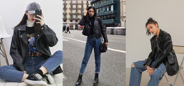秋冬「黑色皮衣」瞬间帅到爆燃街头，6个终极穿搭公式