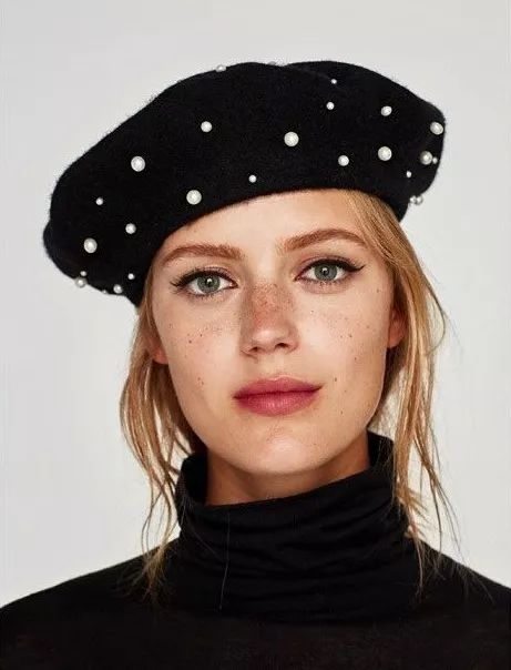 小个子戴贝雷帽显高,贝雷帽显脸小百搭小头围