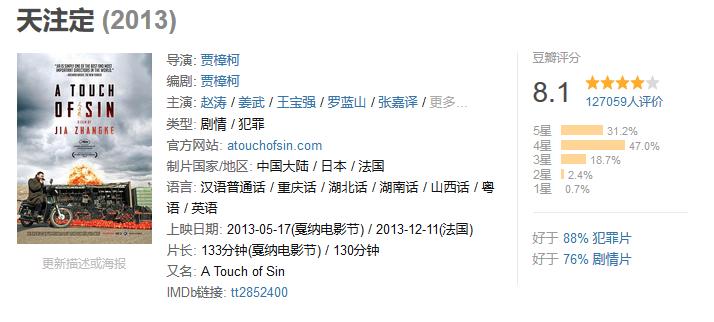 《天注定》：从叙事结构出发，浅析贾樟柯电影语言中4种动物隐喻