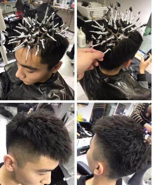 男士锡纸烫发型图片大全横图,男士锡纸烫发教程视频