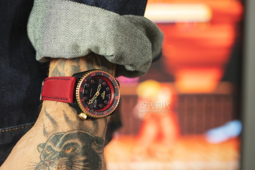 精工5号街霸机械表什么表带好看,精工5号黑红款