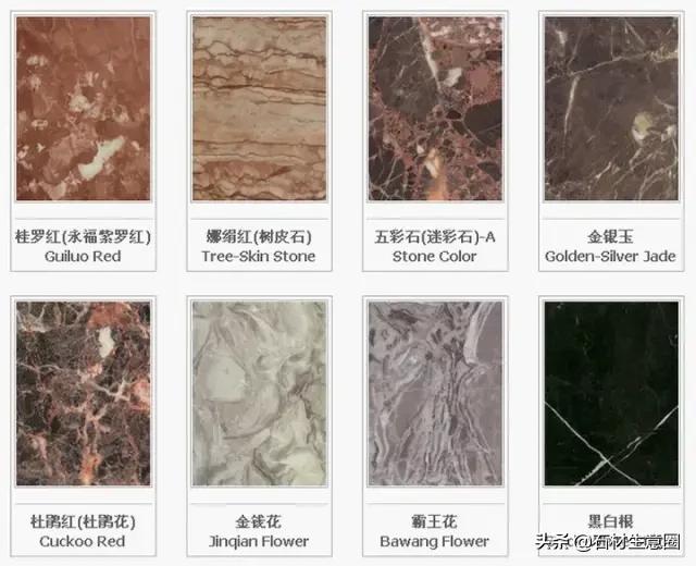 世界石材标准图谱电子书,常用石材品种名称大全图谱
