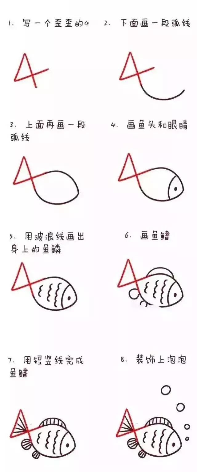 儿童数字简笔画1到10画各种动物,用数字8画小熊简笔画3秒学会