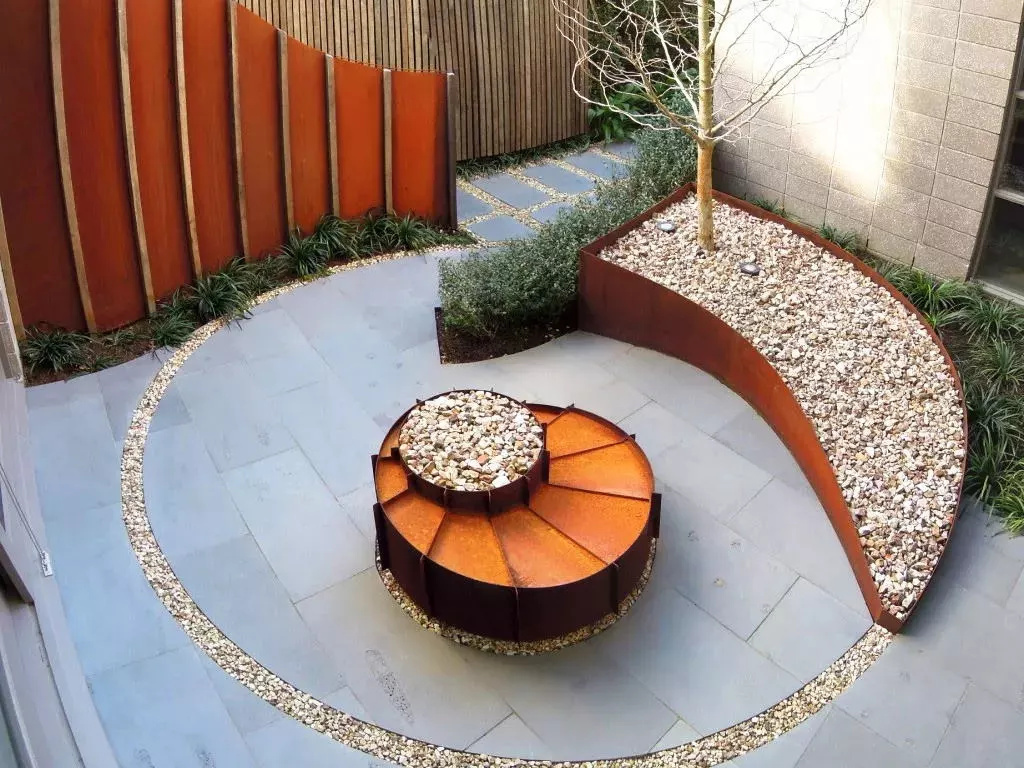 锈蚀耐候钢板表面需要处理么,耐候钢板在景观中的应用