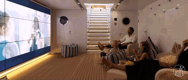 超级私人游艇海上别墅,海上漂浮游艇别墅