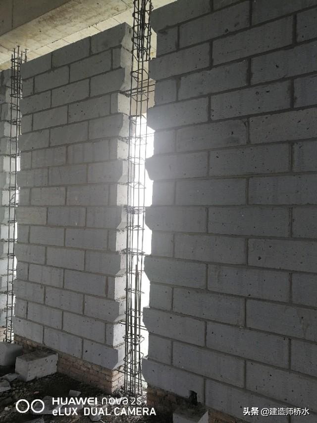 二次结构圈梁构造柱技术交底,加气块砌墙构造柱及圈梁图片