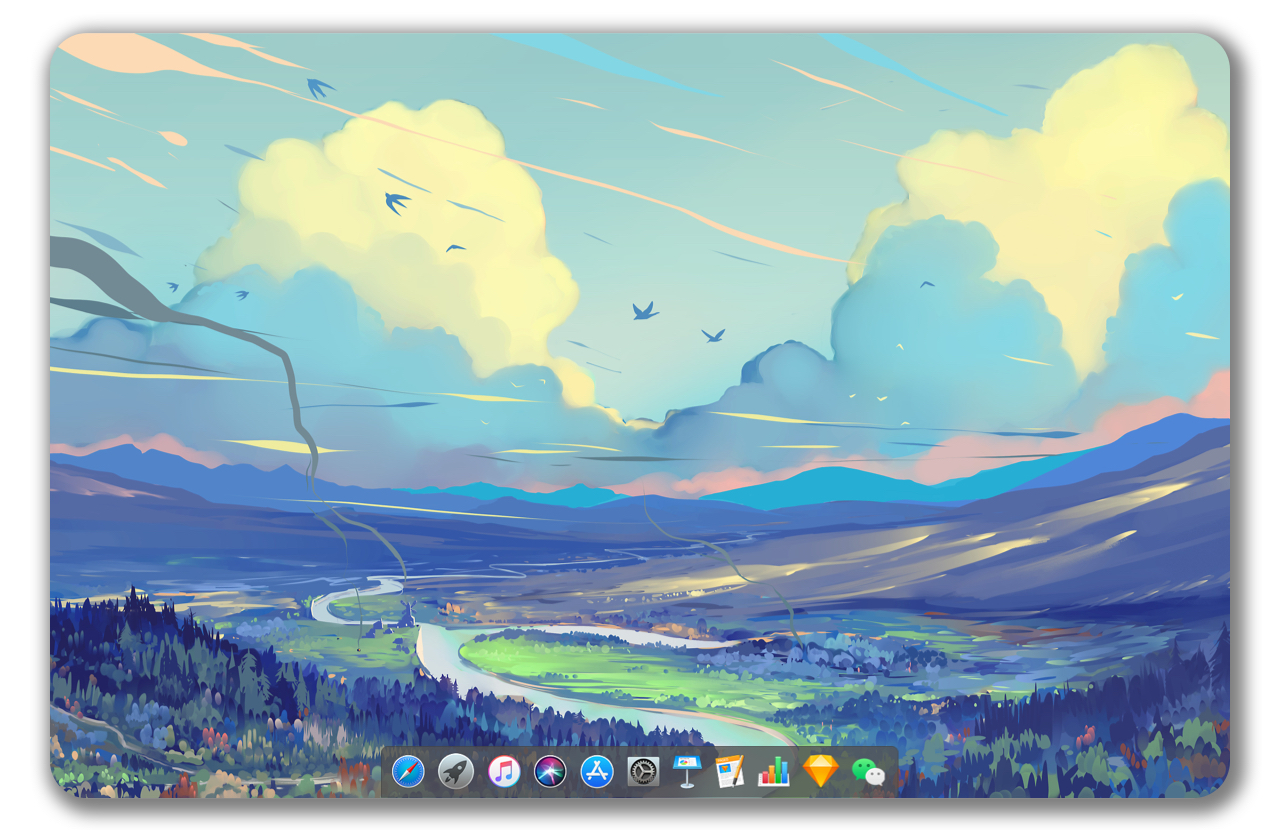 动漫插画风景壁纸,电脑壁纸风景简约高清