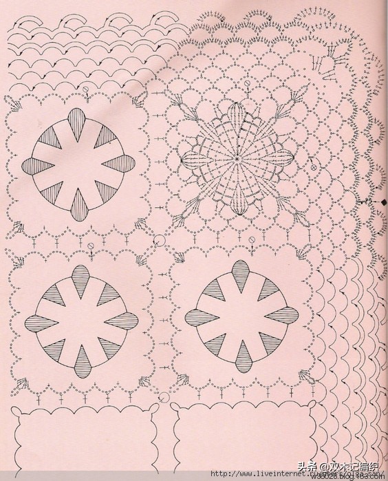 洛可可风蕾丝古典钩针桌布,钩针编织蕾丝长方形沙发巾图解