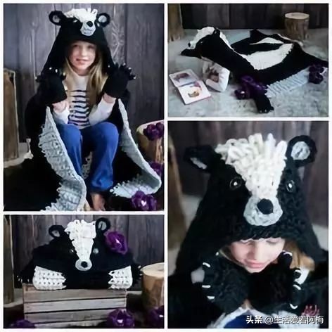 妈妈钩的小羊毯子,妈妈钩的睡袋