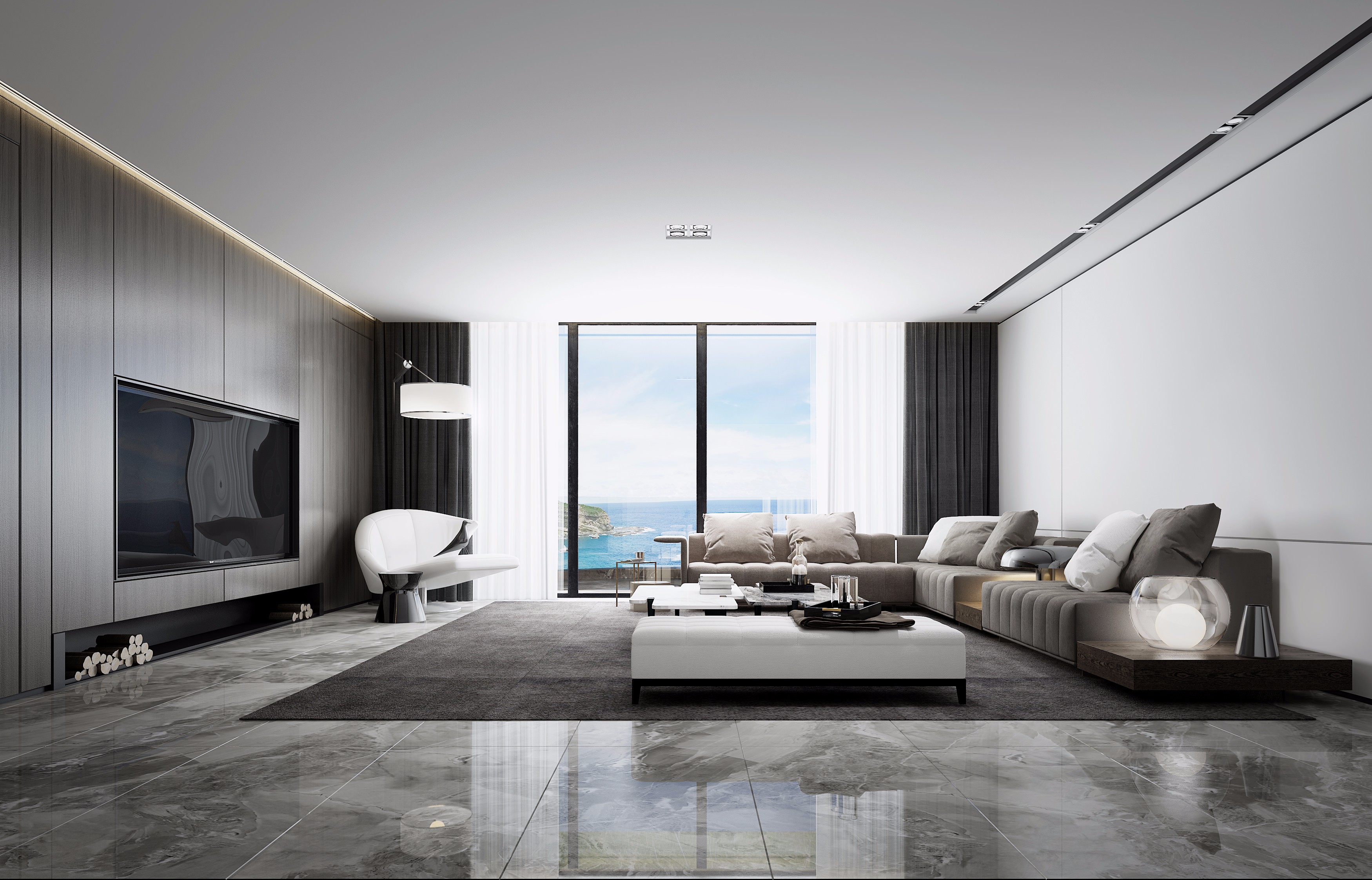 现代简约轻奢风跃层大连设计,珠海地中海风格室内装修设计预算