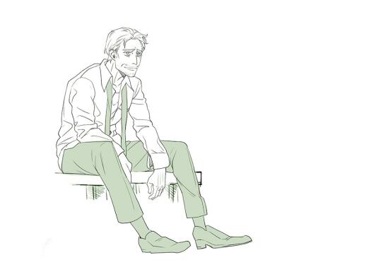 大叔怎么画正脸,成熟帅大叔画法