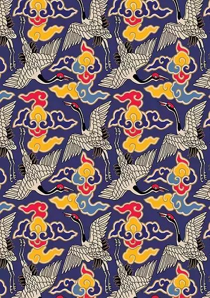 庄重华美的中国古典纹样,东方纹样图植物