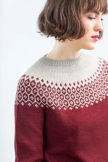 很美的提花毛衣四款附图解,一些漂亮的提花毛衣花样推荐