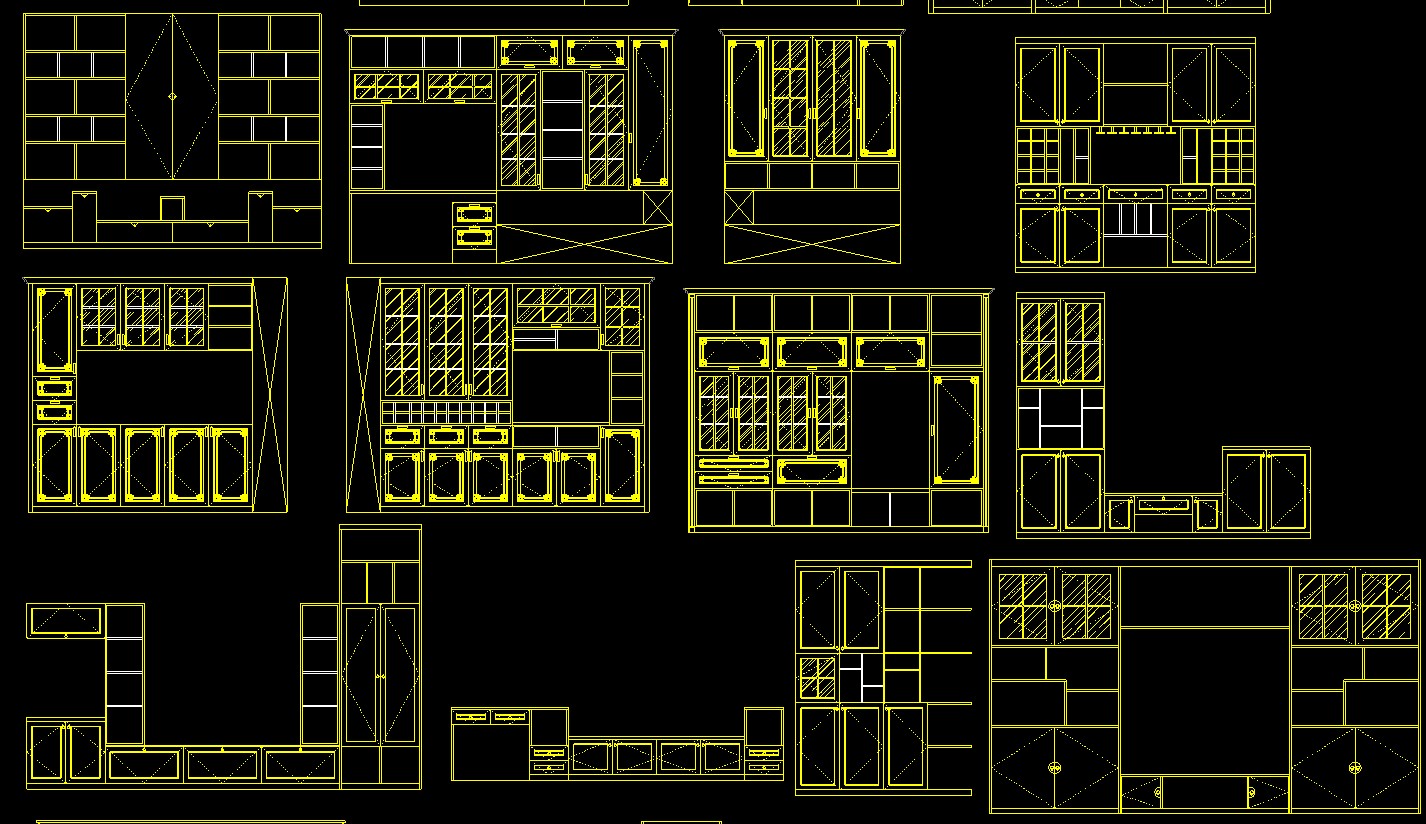 全屋定制家具衣柜橱柜cad画图,全屋定制柜子cad设计