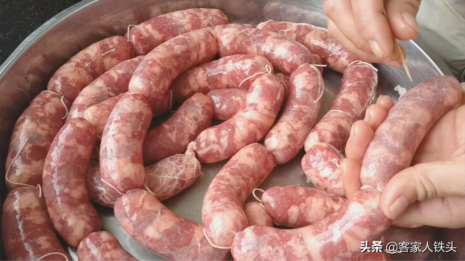 梅州客家咸香腊肠腊肉,客家腊肠制作方法和配方视频