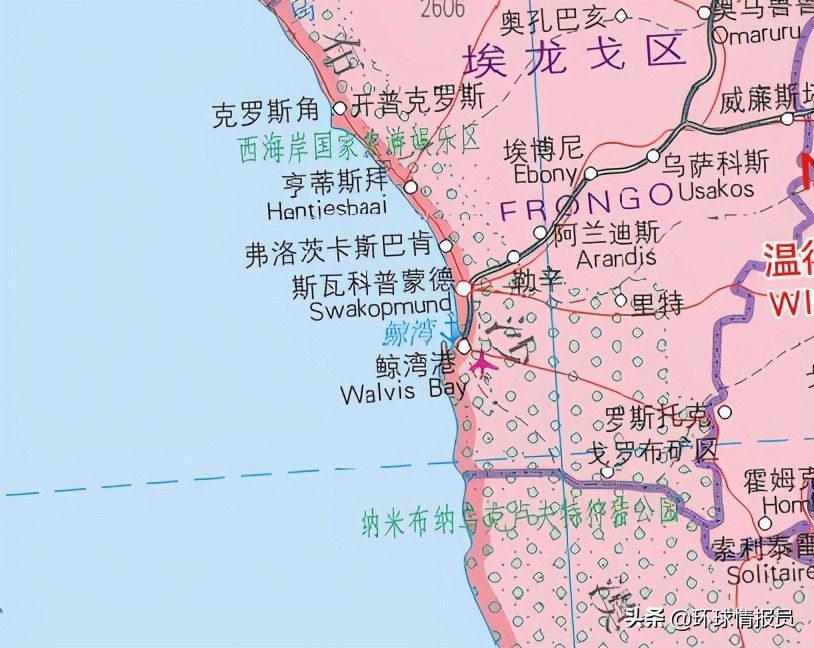 纳米比亚地理位置图,纳米比亚是个什么地方