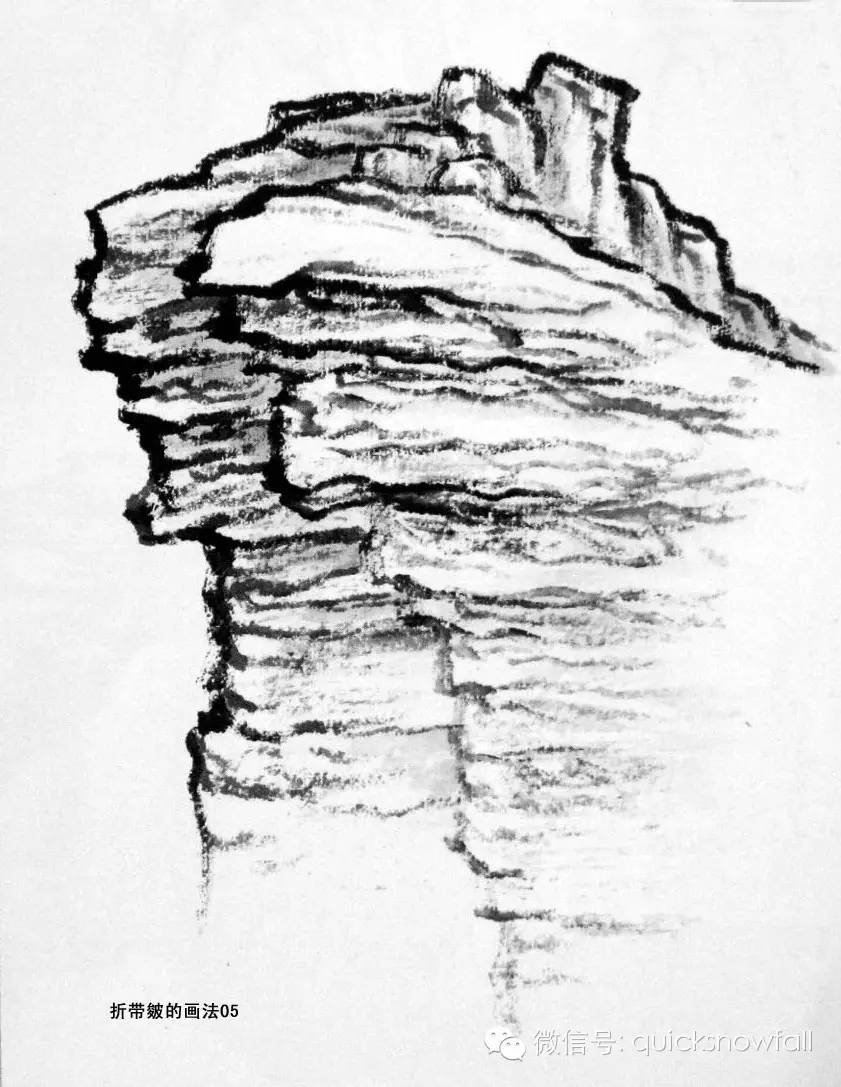 王飞飞山水画山石的画法,金学长山水画山石画法视频