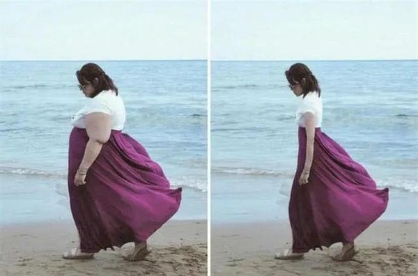 修图前后对比婚纱照太丑,修图对比前后婚纱照海边