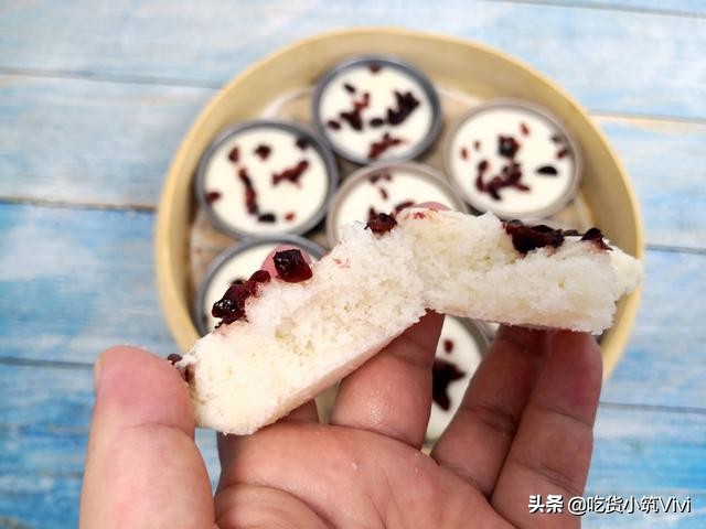 婆婆做的糯米发糕,不用手和面做暄软发糕