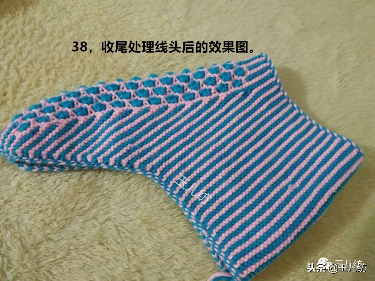 玉儿纺中间太阳花棉鞋上鞋视频,玉儿纺太阳花棉鞋编织教程