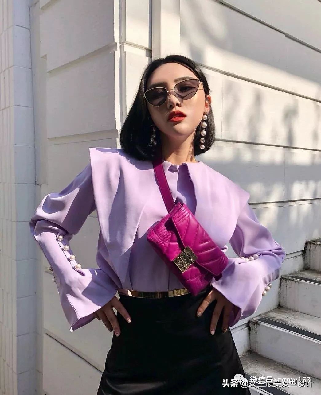 齐肩短发100种造型,冷茶色齐肩短发发型