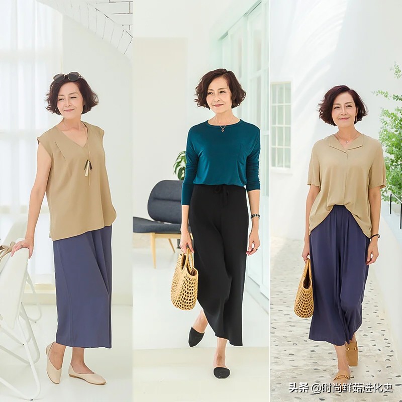 甜美时尚的中老年人穿搭,胖中老年妇女怎样穿搭好看