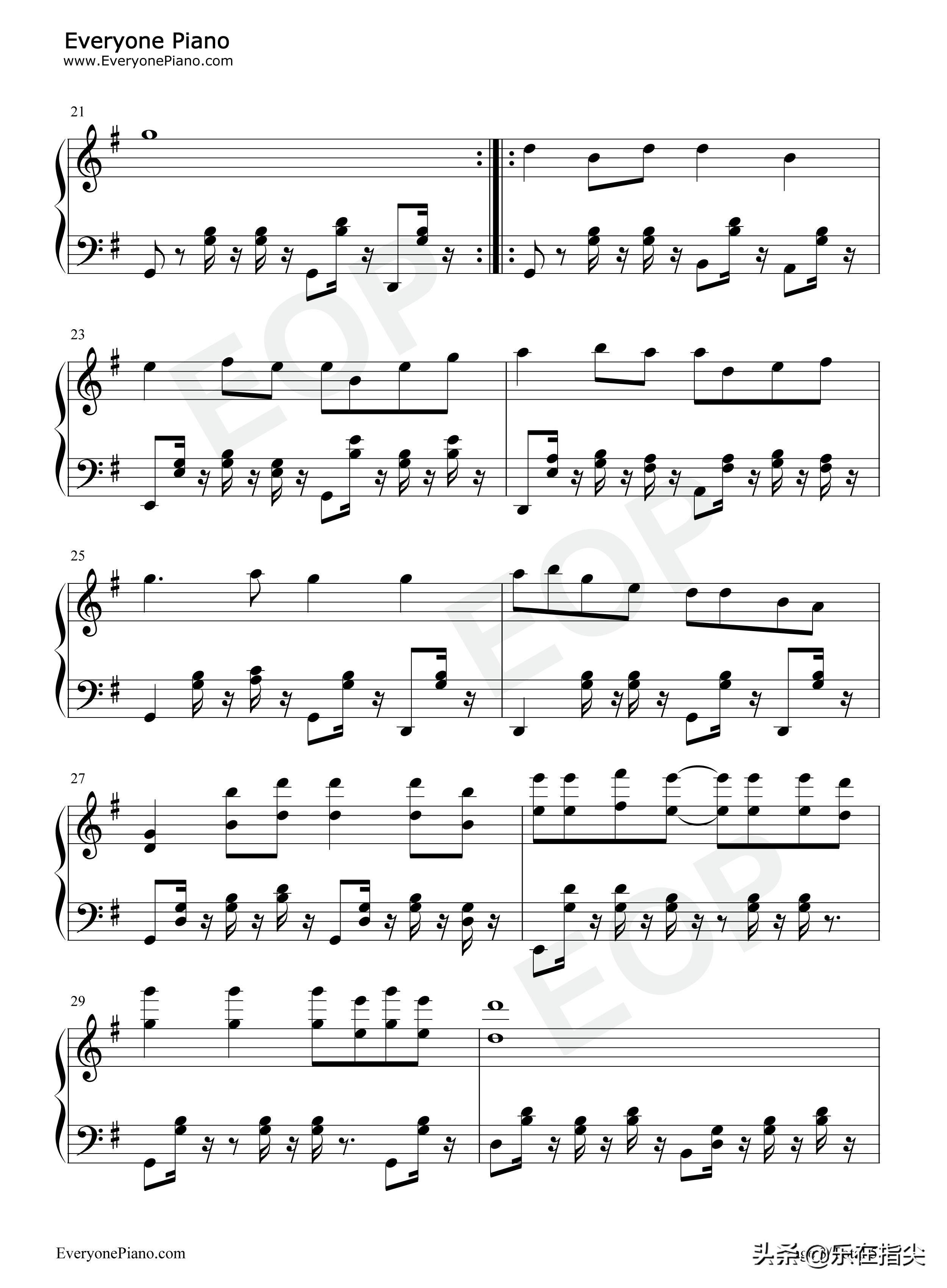 童年罗大佑钢琴五线谱完整版双手,罗大佑童年歌曲的五线谱