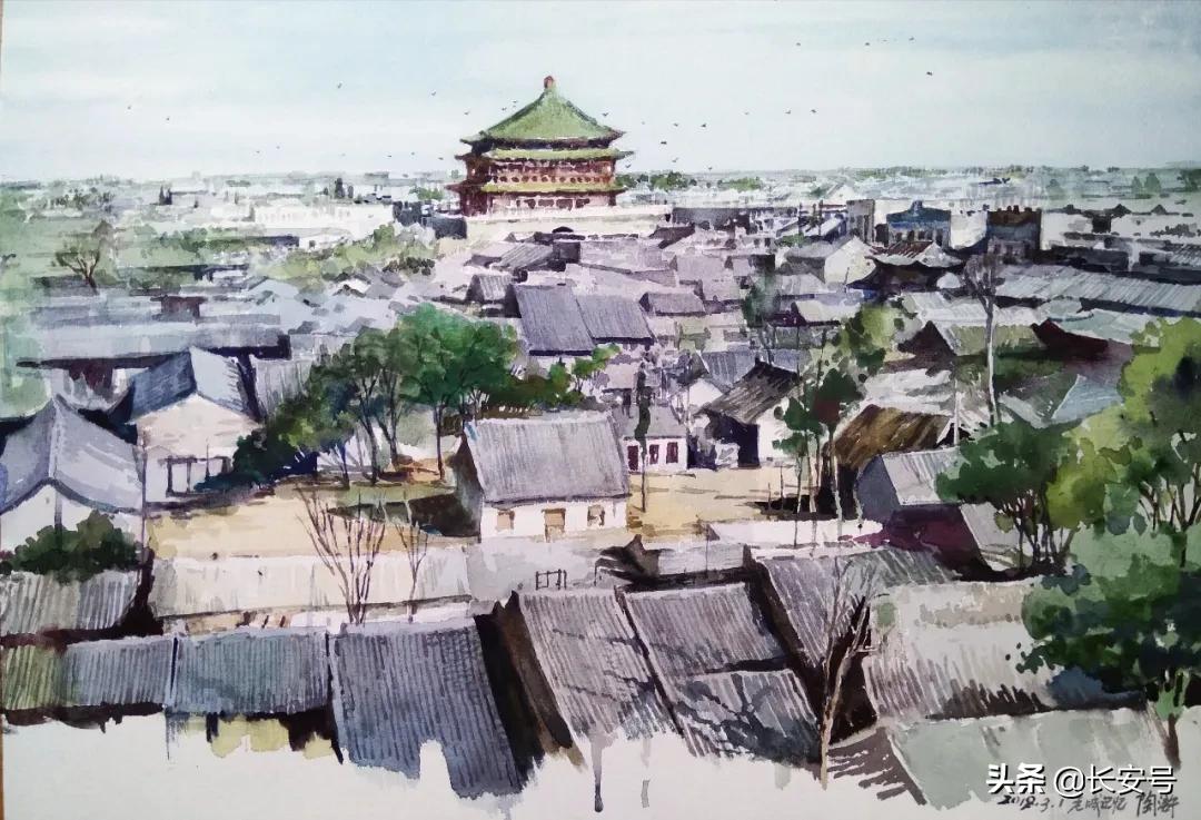 手绘老西安,西安手绘名胜古迹