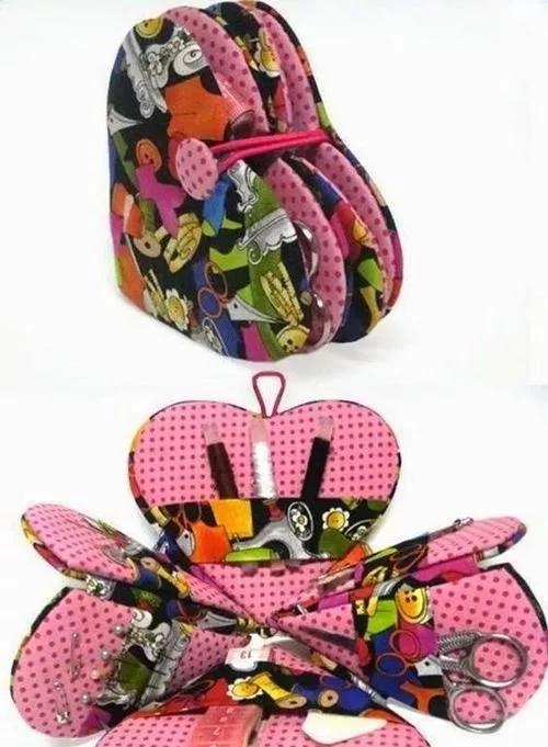 自制收纳小布筐超好看,碎布做有盖子的收纳筐