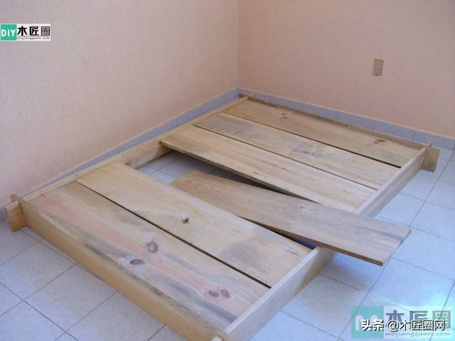 实木木床制作全过程,木工制作北欧实木床制作全过程