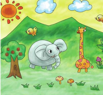 胎教美术作品,亲子艺术早教启蒙画