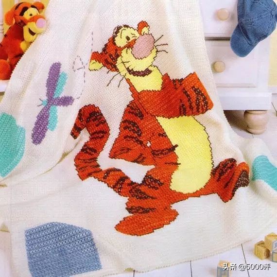 编织宝宝毯教程,编织漂亮婴儿卡通毯子