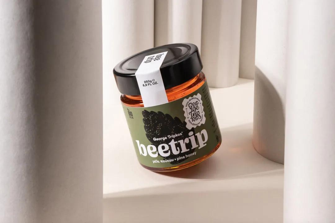 蜂蜜插画包装设计创意,高端蜂蜜产品包装设计