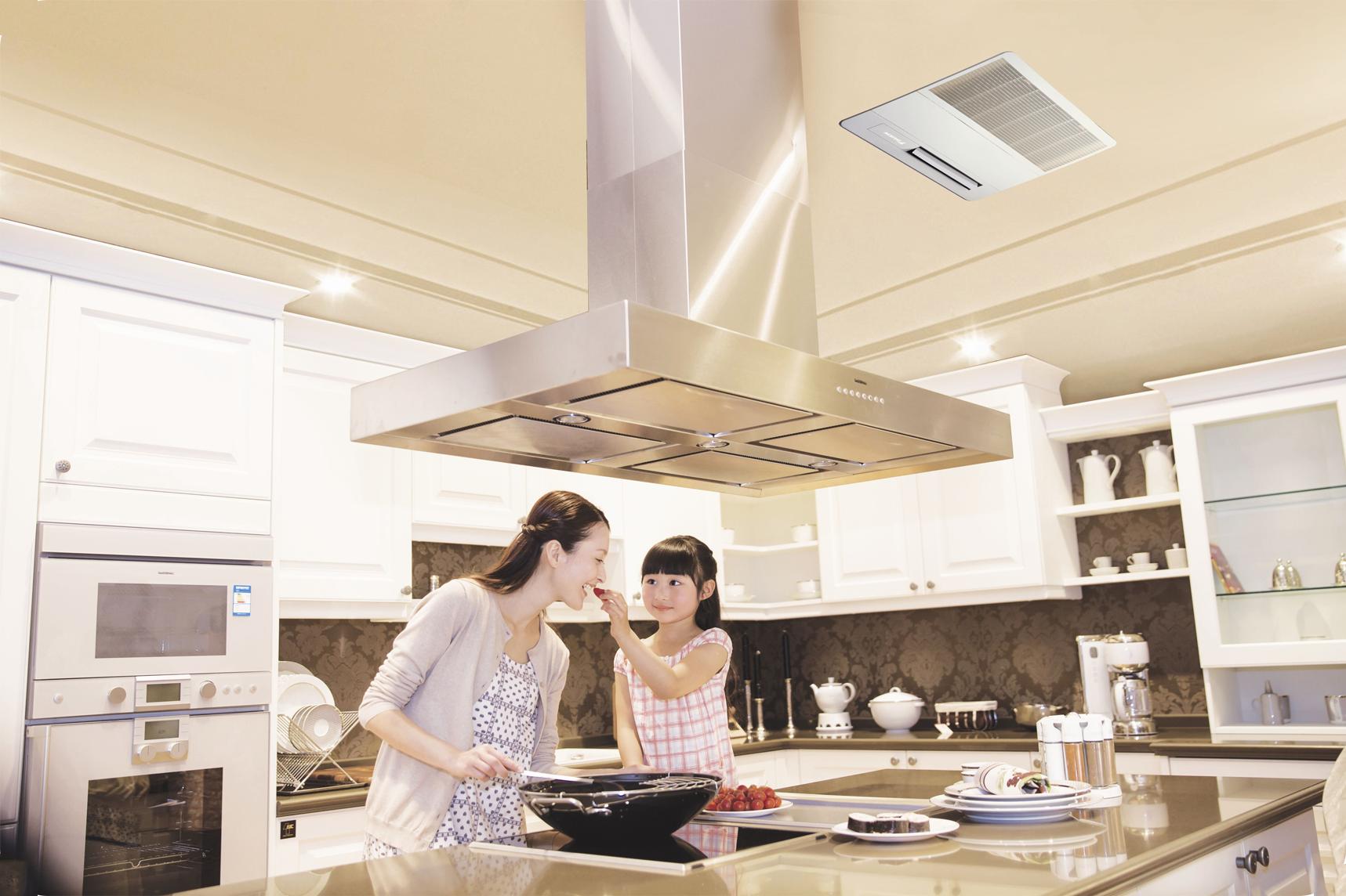 空调装在厨房有油烟怎么办,厨房油烟大怎么装空调