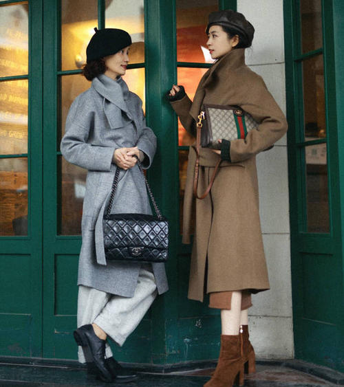 三木冬装搭配腰带,大衣穿搭显高指南