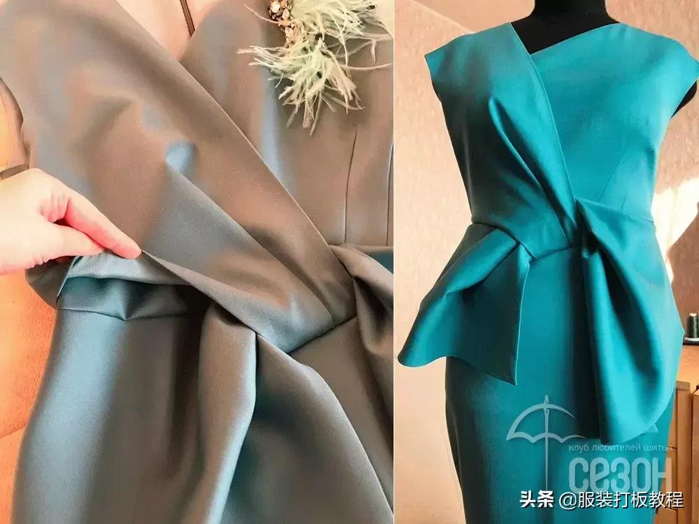 时尚连衣裙的裁剪制作视频,蝴蝶结连衣裙设计图