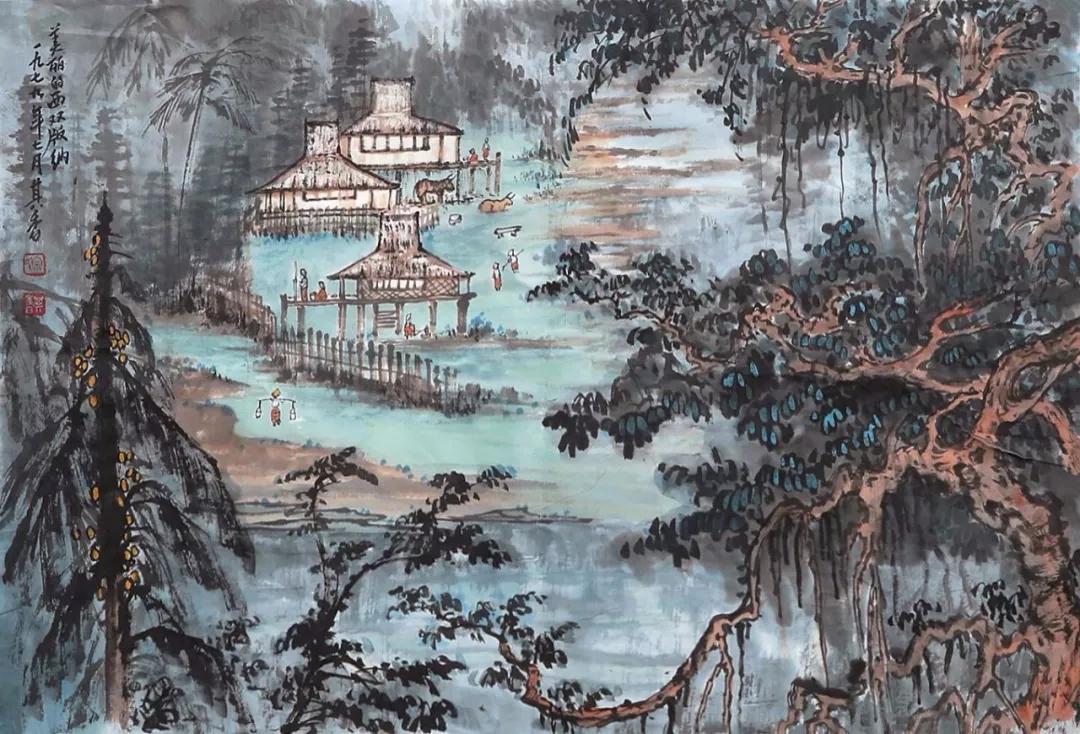 水墨画夜景欣赏,画夜景最好的中国画