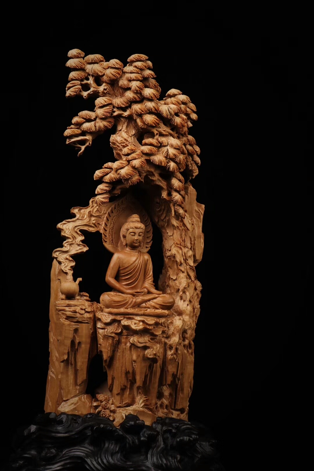 大木头雕刻过程图片欣赏,精雕木头纯手工